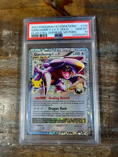 POKEMON 2021 Celebrations Classic Coll GARCHOMP C LV X Holo #145 PSA 10 Gem Mint