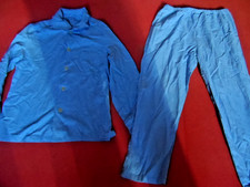 Bundeswehr Baumwoll Schlafanzug Pyjama hellblau Gr. 52 Jacke und Hose