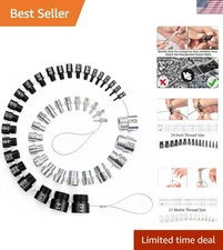 Comprehensive Thread Checker Kit - 45 Gauges for Fast Nut & Bolt Identification