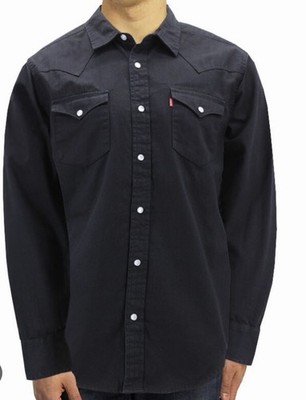 Levis Shirt Mens Denim Pearl Snap Cowboy Western Rodeo Barstow shirt size XL