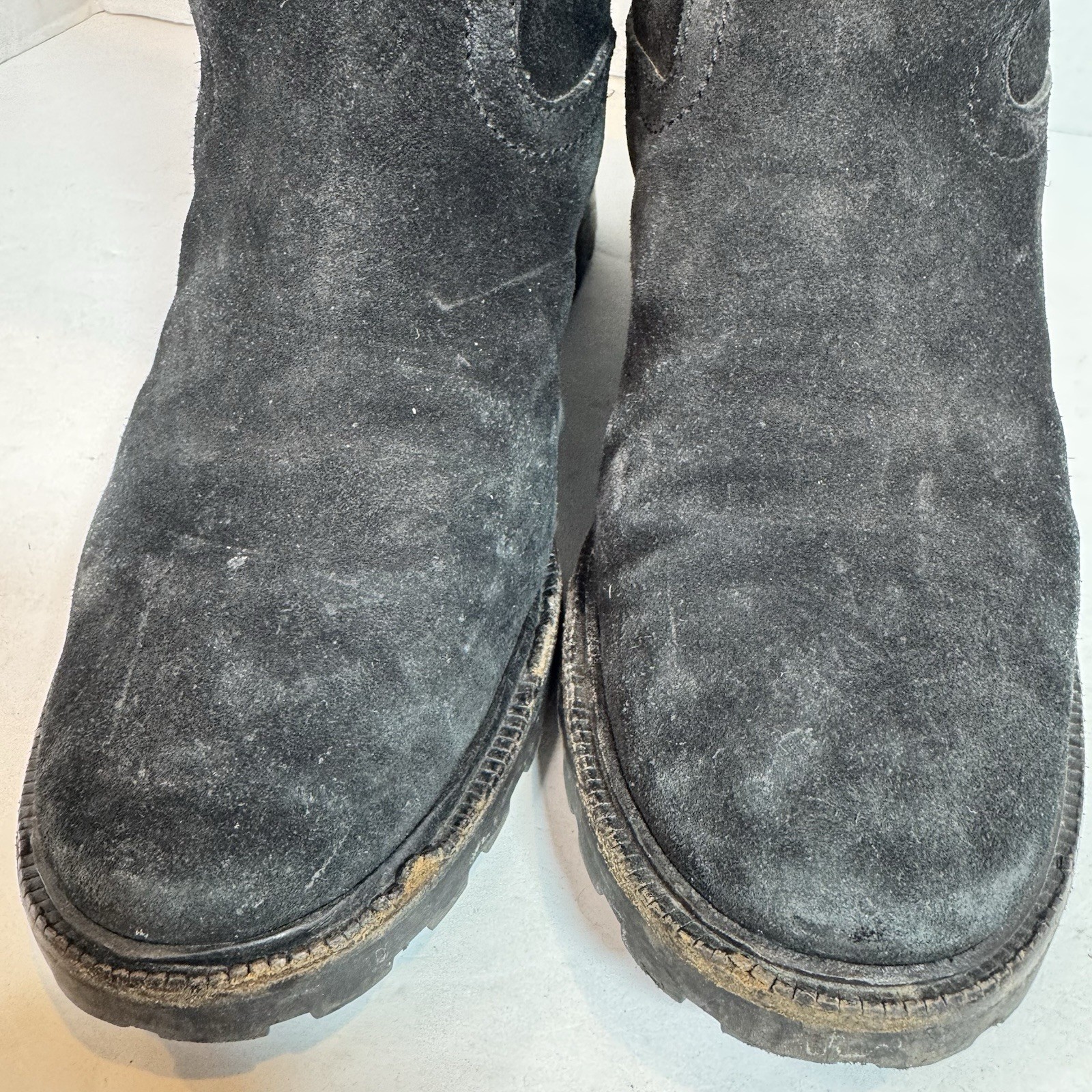 Gucci Women’s EU 37.5 Black Suede Shearling Knee High Winter Boots Italy thumbnail 11