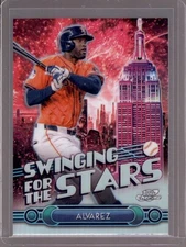 YORDAN ALVAREZ 2025 Topps Series 2 Chrome Swinging For The Stars SP Insert SS-18