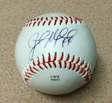 GORGEOUS JUSTIN MAXWELL SIGNED BASEBALL HOUSTON ASTROS NATIONALS MARLINS