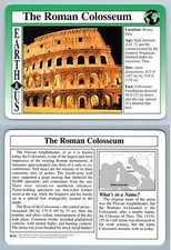 The Roman Colosseum #8.15 - Earth & Us - Treasures Of The Earth Grolier Card