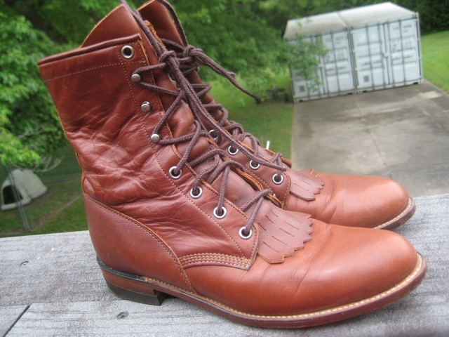 justin lace up boots for women