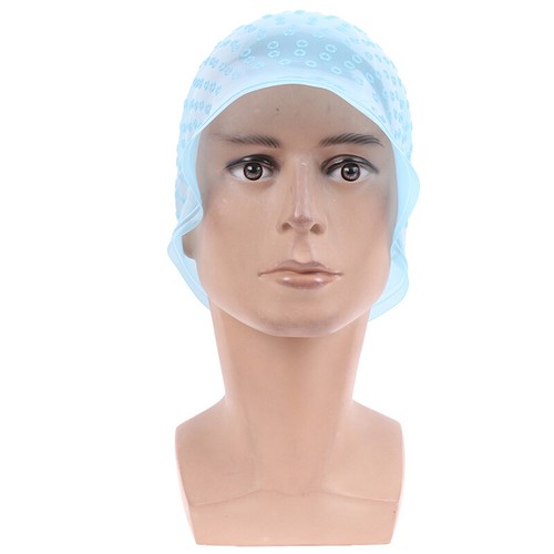 Silicone Hair Styling Coloring Cap + Hook Needle Color Dye Highlighting Dye C TQ - Picture 8 of 12