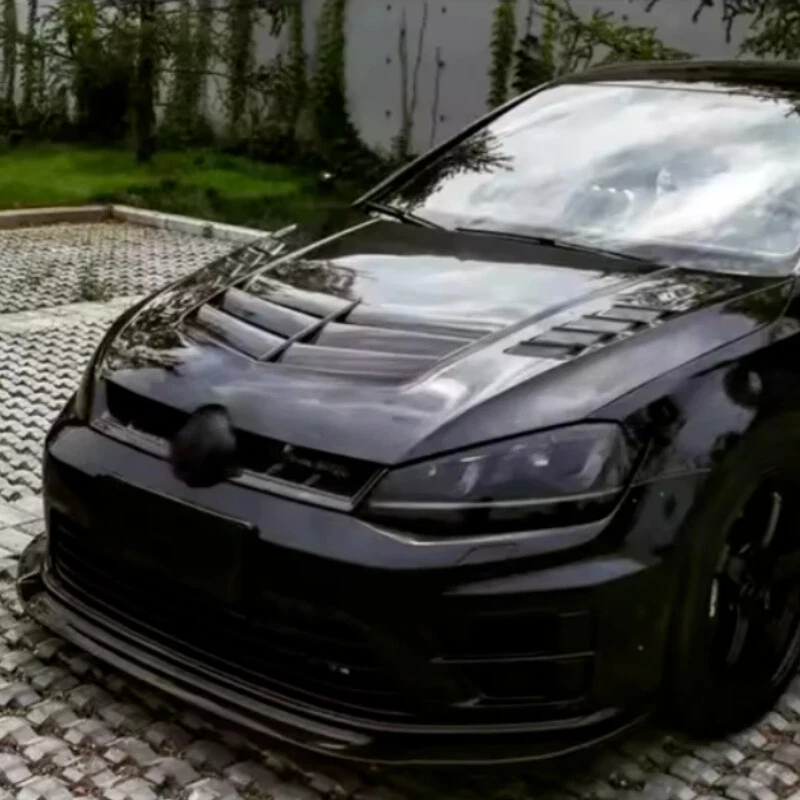 Capó del motor de fibra de carbono para Volkswagen Golf 7 7,5 MK7 7,5 GTI estilo VRS Foto 3 de 4