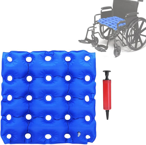 Inflatable Waffle Seat Cushion for Wheelchair Bathroom Office - Elderly Disabled