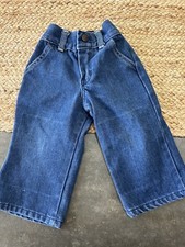 Vintage Big Smith Buckaroo Baby Blue Jeans Sanforized 16x10 W/Elastic