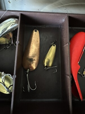 Vintage Tackle Box full of vintage fishing lures and accessories 60's 70's | eBay Vintage Tackle Box full of vintage fishing lures and accessories 60's 70's | eBay