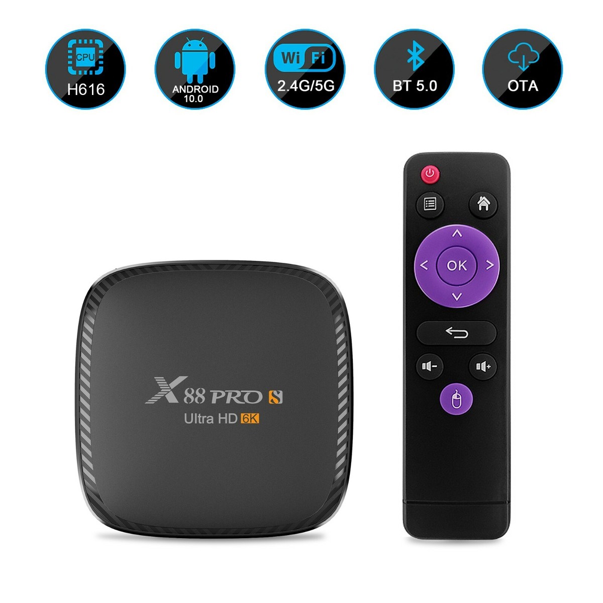 X88 PRO S Android TV BOX H616 Fast WiFi Support 4K 6K 3D  Bluetooth