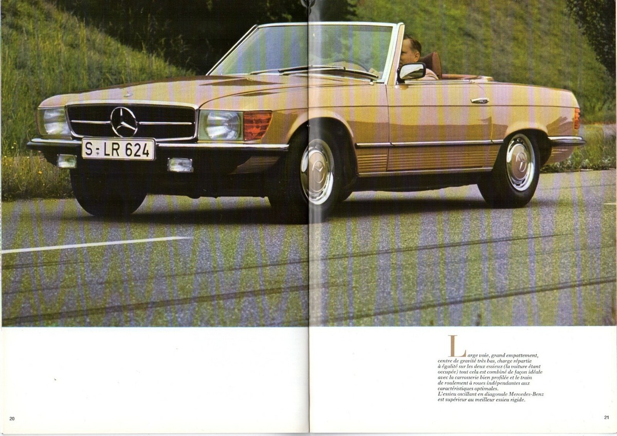 Mercedes-Benz 350 SL R107 1971-73 French Market Sales Brochure