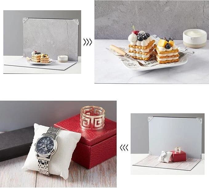 Juego de fondo de fotos de mesa - 16 patrones para comida, maquillaje y artículos pequeños Foto 4 de 4