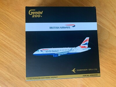 British Airways Embraer ERJ-170 Gemini Modell 1:200 G2BAW560 G-LCYG BA CityFlyer