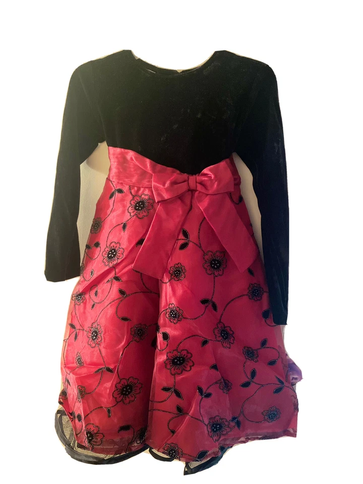 NUEVO CON ETIQUETAS BLUEBERi Boulevard BLKRED Vestido de Vacaciones para Niñas Talla 6X Manga Larga VER FOTOS Foto 3 de 4