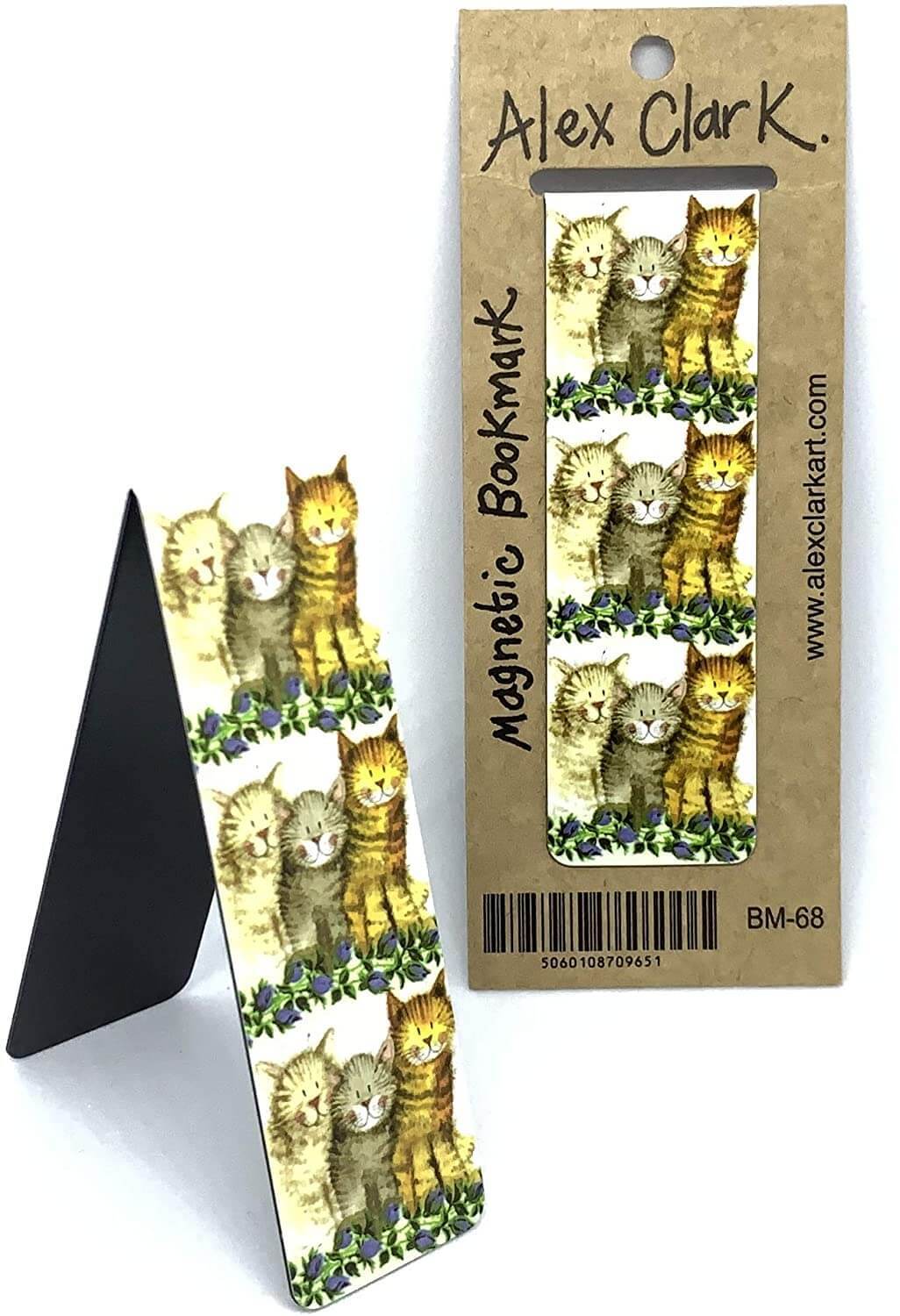 Three Amigos Cats Magnetic Bookmark, Alex Clark, Kitties, Gifts for Readers BM68