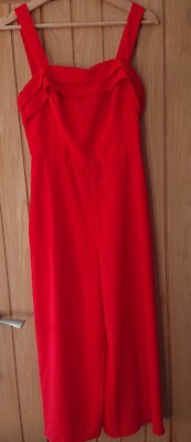 NEW LOOK RED ORANGE STRAPPY CULOTTE TAILORED CROP