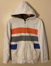 PLACE Sport XL-14 Hoodie Sweater Beige Boys Full Zip Front Side Pockets