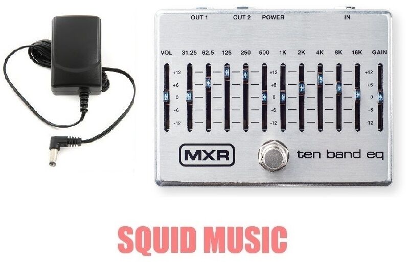 MXR Dunlop Ten Band Graphic EQ Pedal M108S M-108S 10 Band (POWER SUPPLY  ADAPTER)