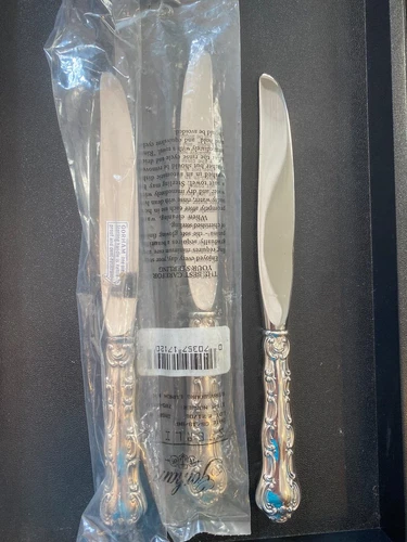 STRASBOURG STERLING SILVER 8 3/4" KNIFE MODERN BLADE 2 NEW ONE NOT PRICE  EACH