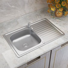 Modern Kitchen Sink Stainless Steel Corrosion Resistant Insert Bowl w/Waste Kit