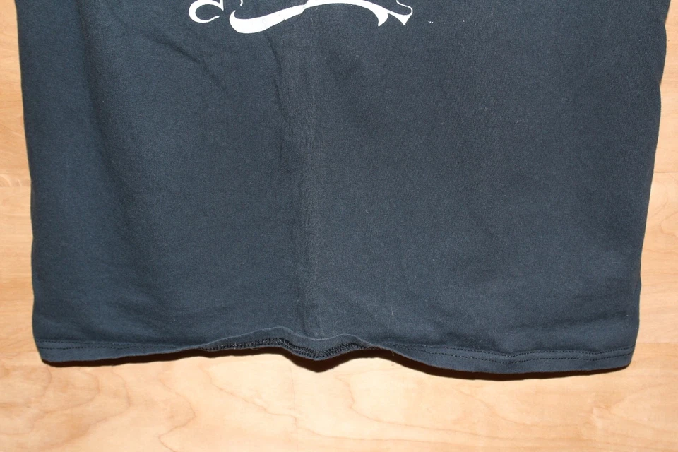 Camiseta de motociclista vintage calavera que quiere vivir para siempre negra grande para hombre Foto 4 de 4