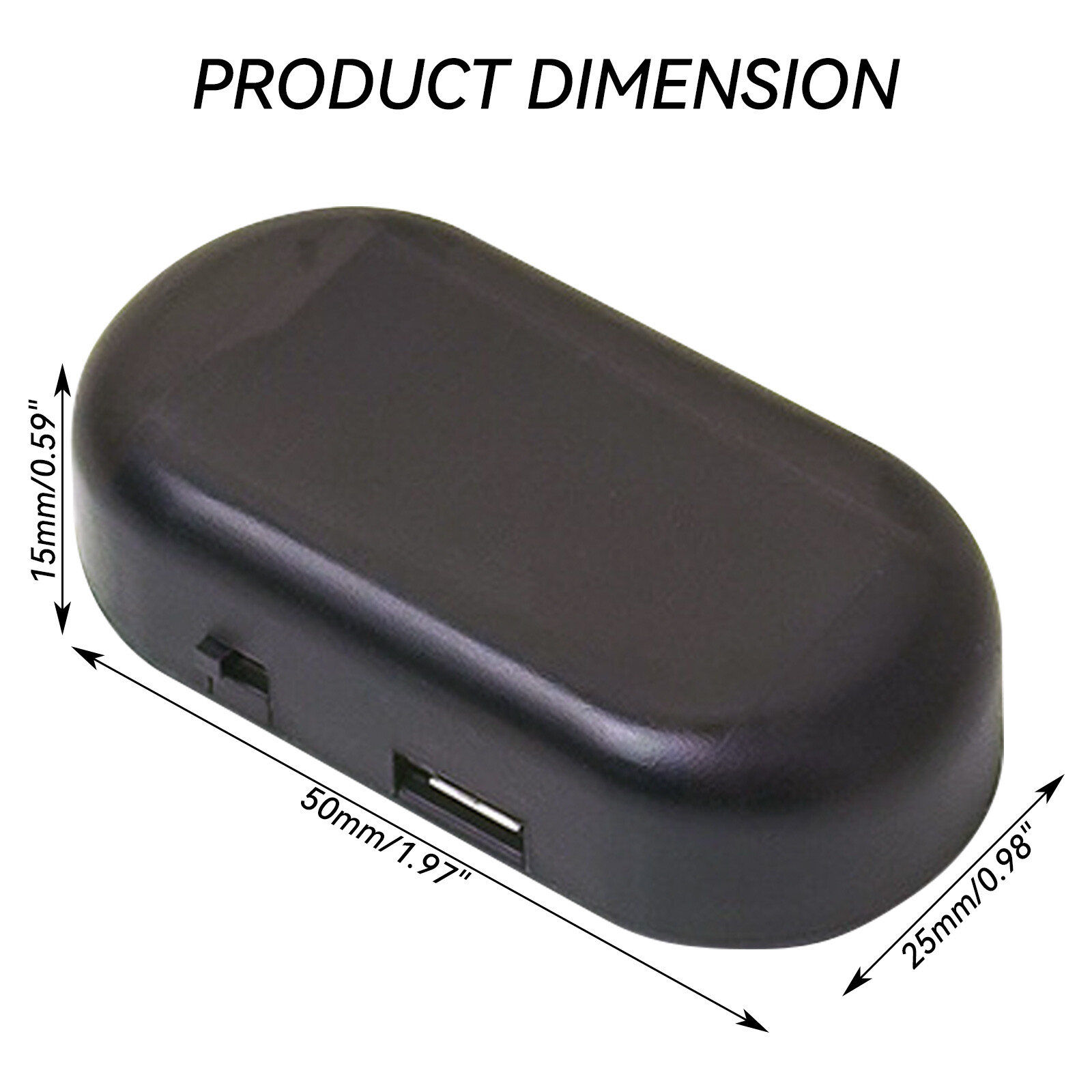 Solar Powered Car LED Warning Light Antitheft Alarm Fake Blinking