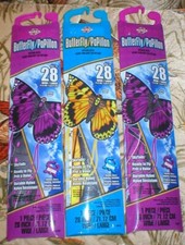3 BUTTERFLY KITES 28" SEALED PKGS SOLD AS IS