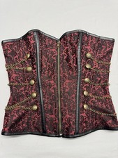 SPIRIT Corset With Chains Size L Lace Up Zip Up Gothic Steampunk Emo Cosplay
