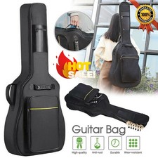 Gitarrentasche gepolstert Konzertgitarre Tasche Schutzhülle Rucksack Schwarz