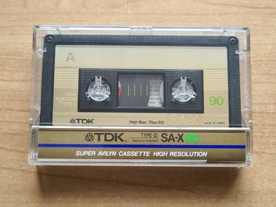TDK SA-X 90 Type II Audio Kassette Cassette, 1986, MINT condition, very rare