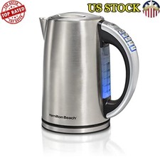 Electric Kettle 1.7L 1500W Temperature Control Fast Boil BPA Free Cordless New