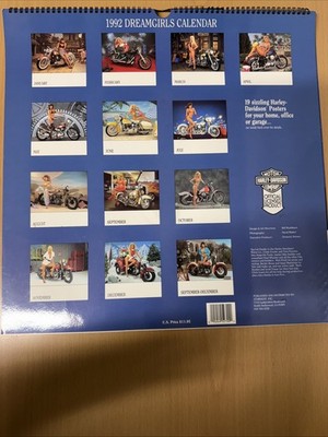 1992 Harley Davidson Calendar Pin up DreamGirls Motorcycles 16
