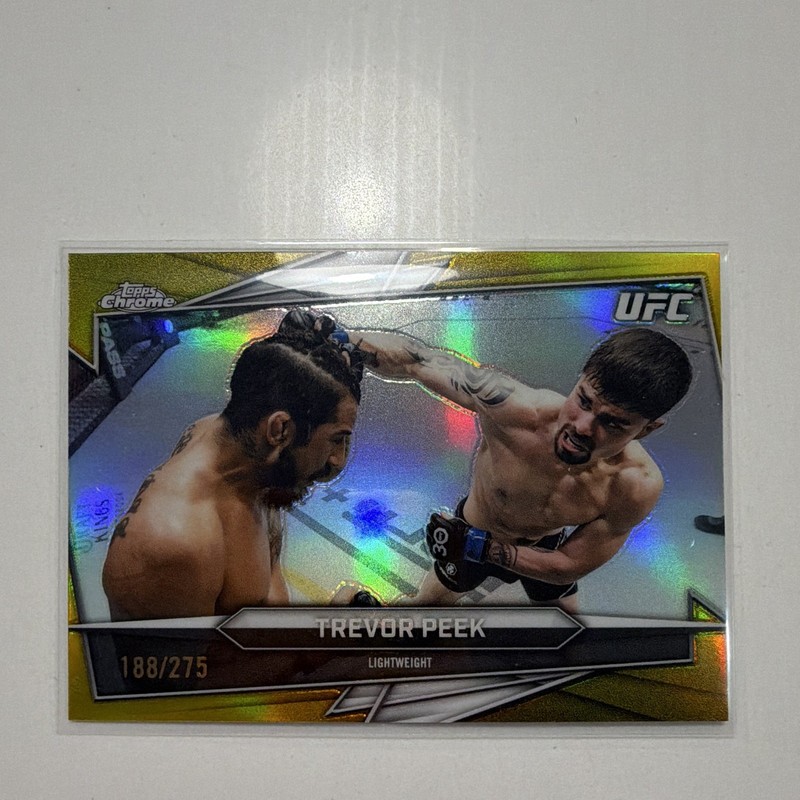 Topps 2026 Chrome UFC Gold Parallel Trevor Peek #64 188/275 MMA Card