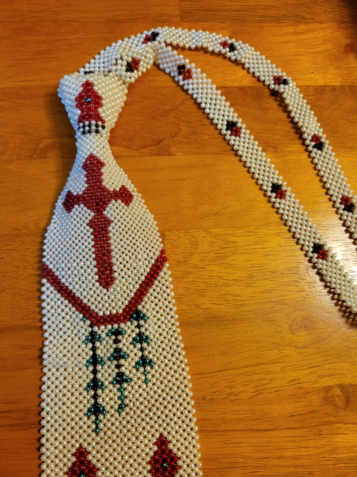 NATIVE AMERICAN Thunderbird Design Hand beaded Ne… - image 5