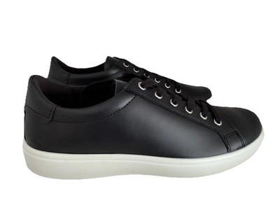 ECCO Soft Classic M Black Leather / White Sole Men s US 9 9.5 EU 43
