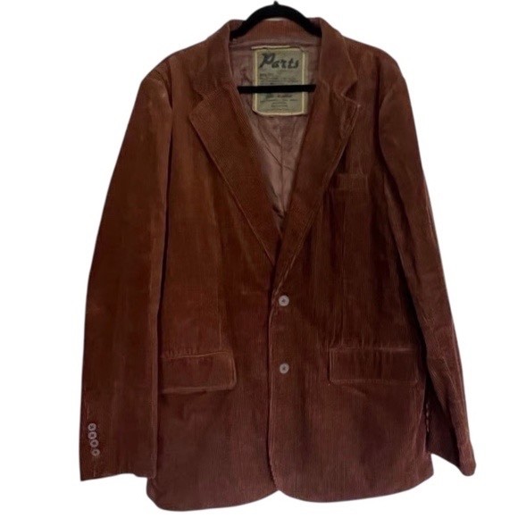 Parts By Machine Clothing Company Brown Corduroy Blazer Mens Size L‎ Large View 4