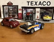 1995 Custom Tyco HP-7 H.O.  60 Chevy Corvette Roadster W/Driver  Chrome Engine