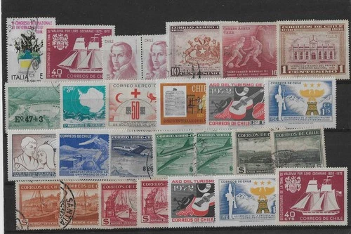 CHILE - Lot of old stamps. MINT and USED