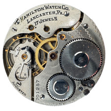 Antique 16s 1907 Hamilton 17 Jewel Mechanical Pocket Watch Movement 974 USA