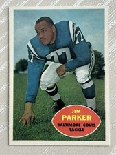 1960 Topps Jim Parker Baltimore Colts Football HOF Card #5 NM