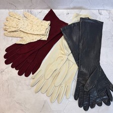 Lot of 4 Vintage Womens Gloves Lord  Taylor Hansen Aris Sz 6-6 1/2 Formal