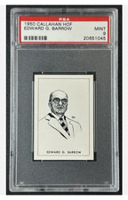 1950 Callahan HOF Edward Barrow PSA 9 MINT Low Pop