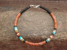 Native American Spiny Oyster Heishi Bracelet by Calabaza