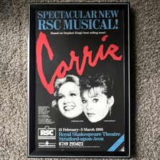Musical "Carrie" Royal Shakespeare Theatre Stratford-upon-Avon 1988 Poster RARE