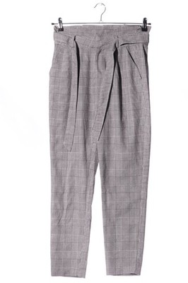 VERO MODA Stoffhose Damen Hose Gr. DE 38 hellgrau-schwarz Business-Look