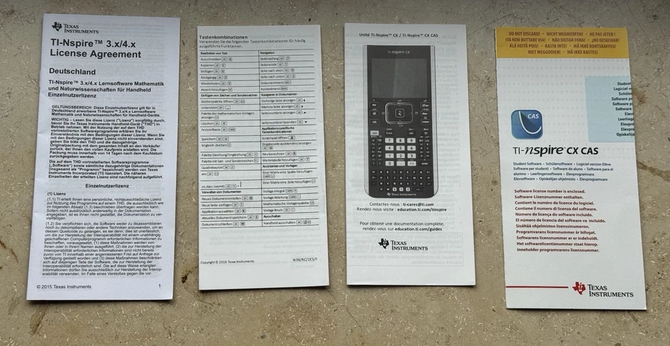 TI-Nspire CX CAS Grafikrechner mit Zubehör & Tasche, Top Zustand - Bild 4 von 4