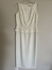 Marie St. Claire Ladies Size 8 Dressy Evening Long Dress Ivory