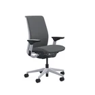 Think Chair by Steelcase -Platinum Frame - Cogent Graphite Fabric - FULLY LOADED