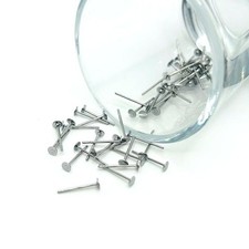 3mm Silver Ear Stud Earring Bases - US Seller